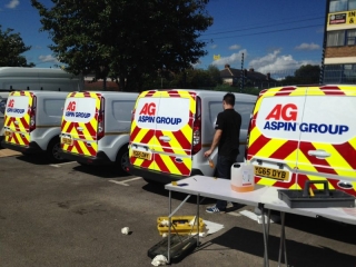 reflective chevron rear vehicle graphics Oxfordshire