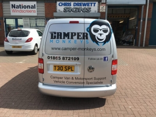 rear logo van signage part wrap Oxfordshire