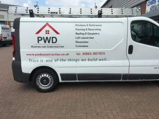 builders vehicle signage vinyl lettering Oxford