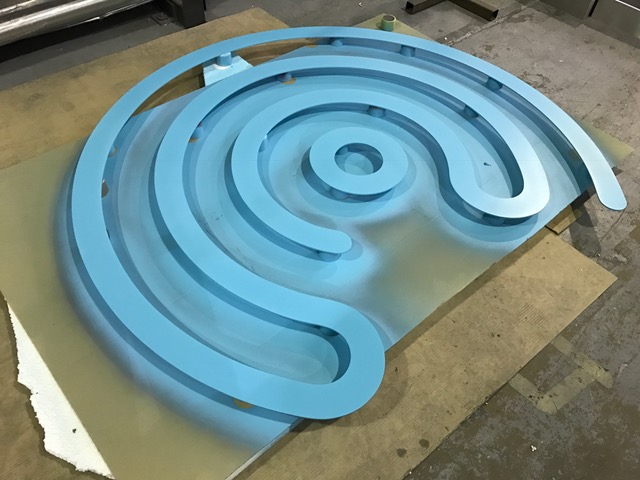painted symbol cut out lettering