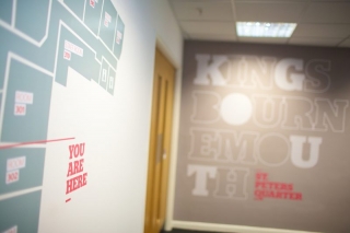 wall graphics vinyl for walls printed lettering Oxford London