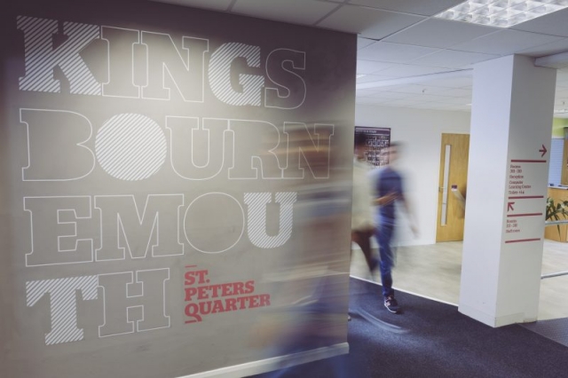 wall lettering self adhesive vinyl graphics Oxfordshire London Bournemouth