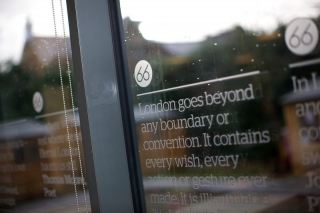 frosted lettering etched vinyl