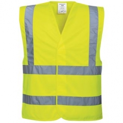 hi vis vest printed logo ppe Oxford